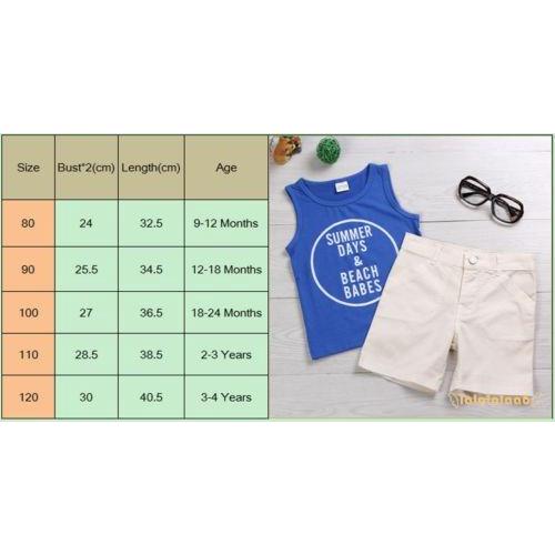 Al6-2pcs Trẻ Sơ Sinh Bé Trai Quần Áo Không Tay Áo Vest Áo Thun + Quần Short