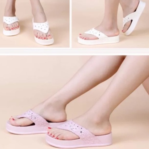 Dép Tông Xỏ Ngón Đế Cao Đính Đá , Dép Kẹp Nữ Đính Đá QUẢNG CHÂU Siêu Đẹp Đi Chơi, Đi biển, Du lịch...