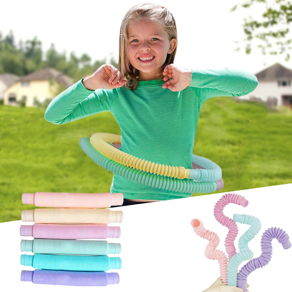 Set 10 Đồ Chơi Giảm Căng Thẳng Hình Ống Pop Nhiều Màu Sắc Phát Sáng Kích Thước Lớn Cho Bé