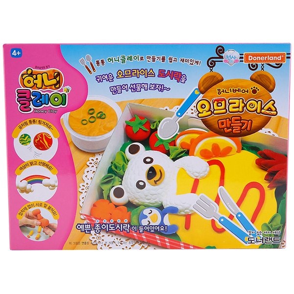 Đất sét nhẹ 6 màu 48g + khuôn hình Donerland LA06031 Korea