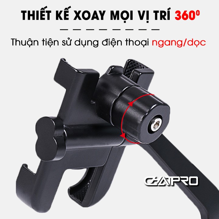 Giá đỡ kẹp điện thoại kim loại gắn gương chiếu hậu xe máy C2 | BigBuy360 - bigbuy360.vn