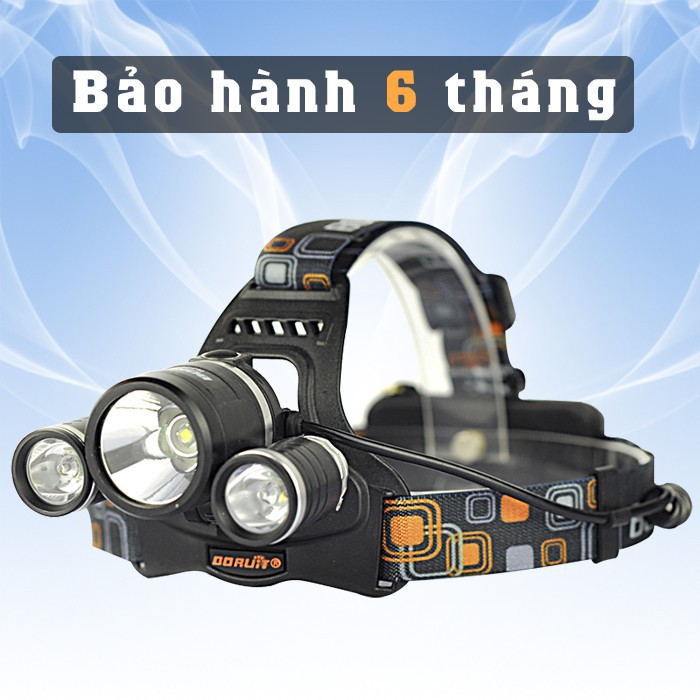 Shop LongThanhVN Đèn đội đầu led siêu sáng VANDO | 3 bóng 5 chế độ sáng | Hàng nhập khẩu Đức Shop LongThanhVN