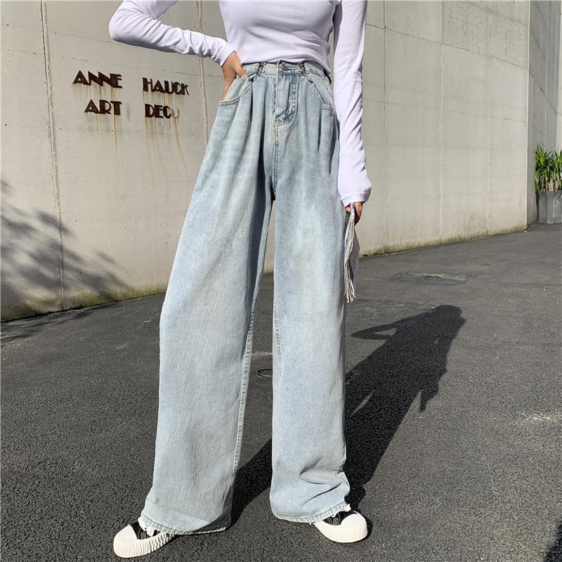 Quần Bò Jean Unisex Ống Rộng Suông Thụng Nam Nữ Oversize Streetwear Thời Trang Becky