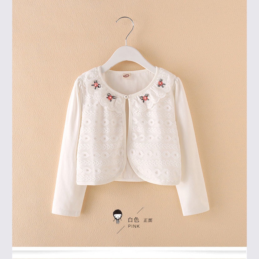 Áo Khoác Cardigan Công Chúa Tay Dài Thời Trang Xuân Thu Cho Bé Gái