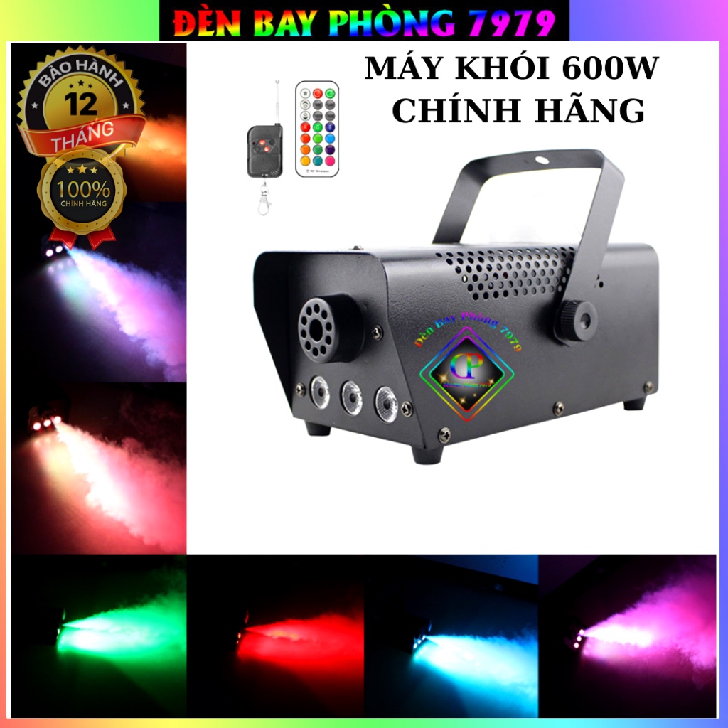 Máy Tạo Khói Cao Cấp Có Đèn Led 7 Màu Tạo Hiệu Ứng Đẹp Cho Sân Khấu, Phòng Bay,Karaoke