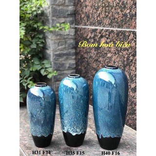 Lọ hoa bình hoa bom đen hoả biến cắm lựu hoa sứ Bát Tràng giá rẻ