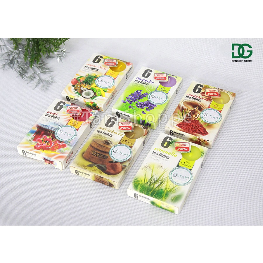 Vỉ 6 viên nến thơm tealight thiên nhiên NT-010