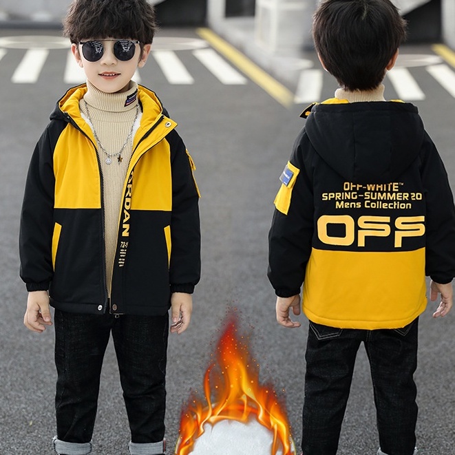 Áo khoác Jacket bé trai 2 lớp Phong Cách Hàn Quốc