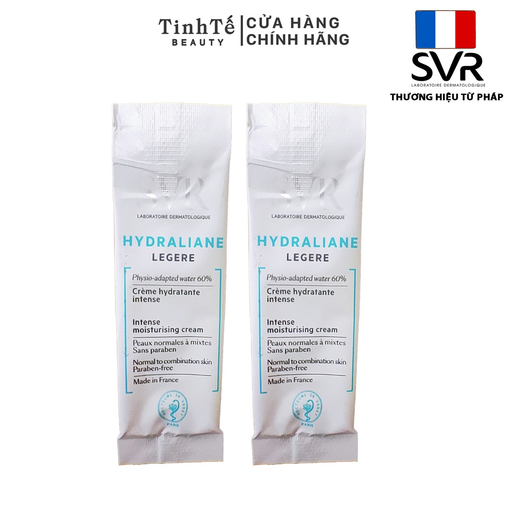 Sample Dưỡng ẩm cho vùng mặt và cổ dành cho da thường đến da hỗn hợp SVR HYDRALIANE Légère 2ml