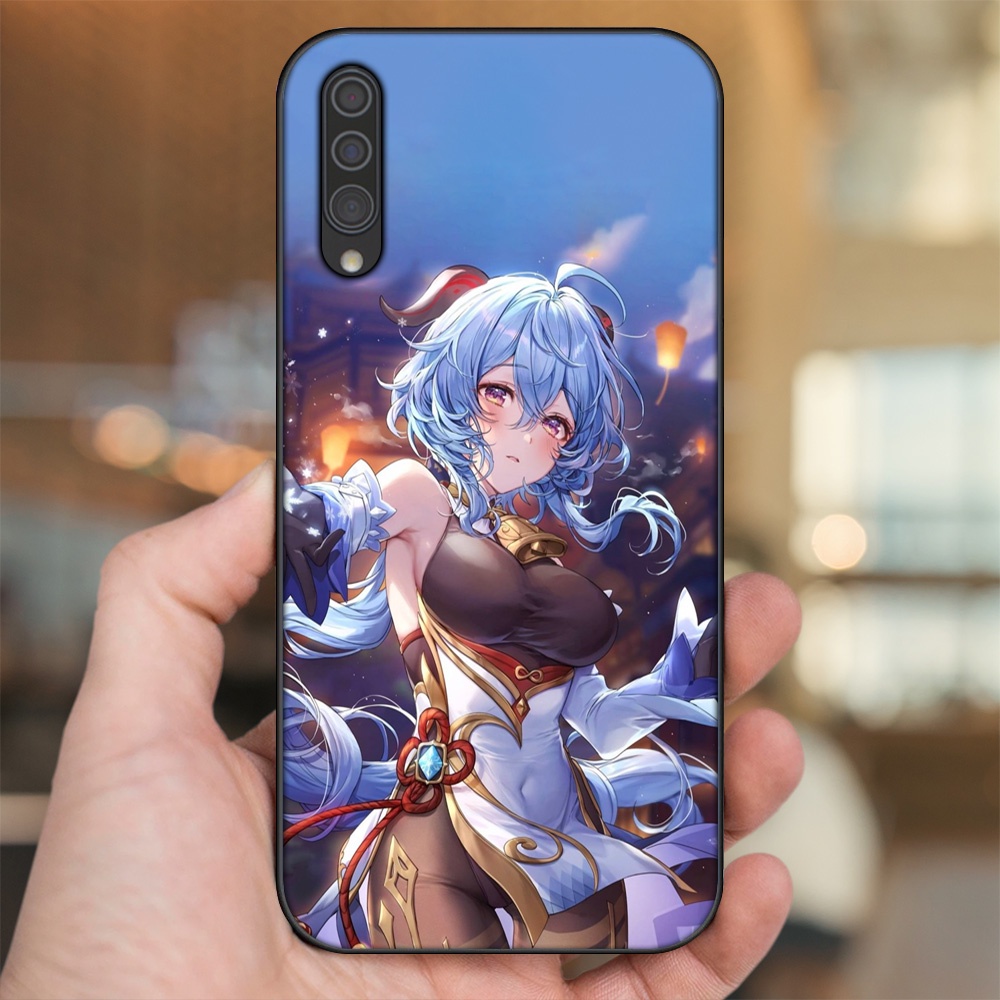 Ốp lưng Samsung A30S, A50, A50S, A70, A70S viền đen in hình Ganyu Genshin Impact