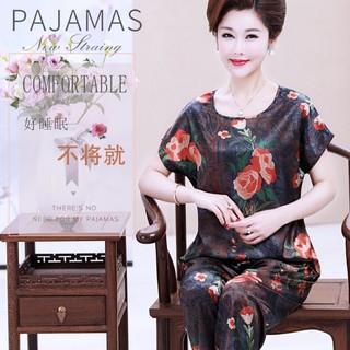 Đồ bộ Lụa Hoa mặc nhà cho mẹ và bà