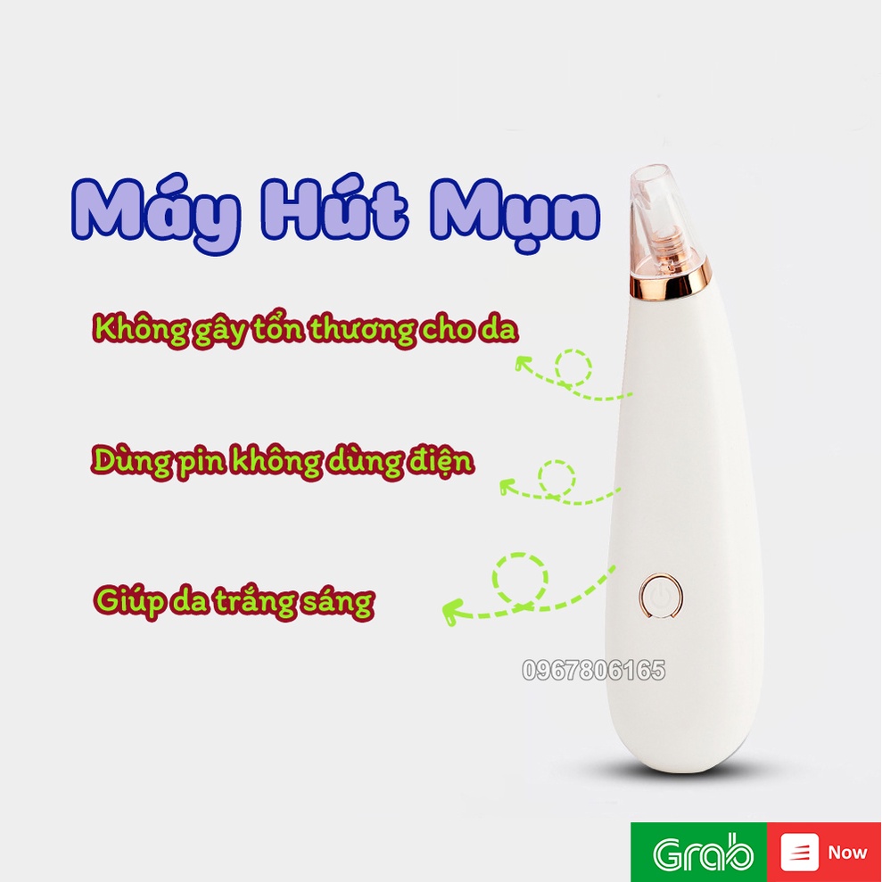 Máy Hút Mụn Cầm Tay Cao Cấp Black Head 2 Nấc Full 3 Đầu
