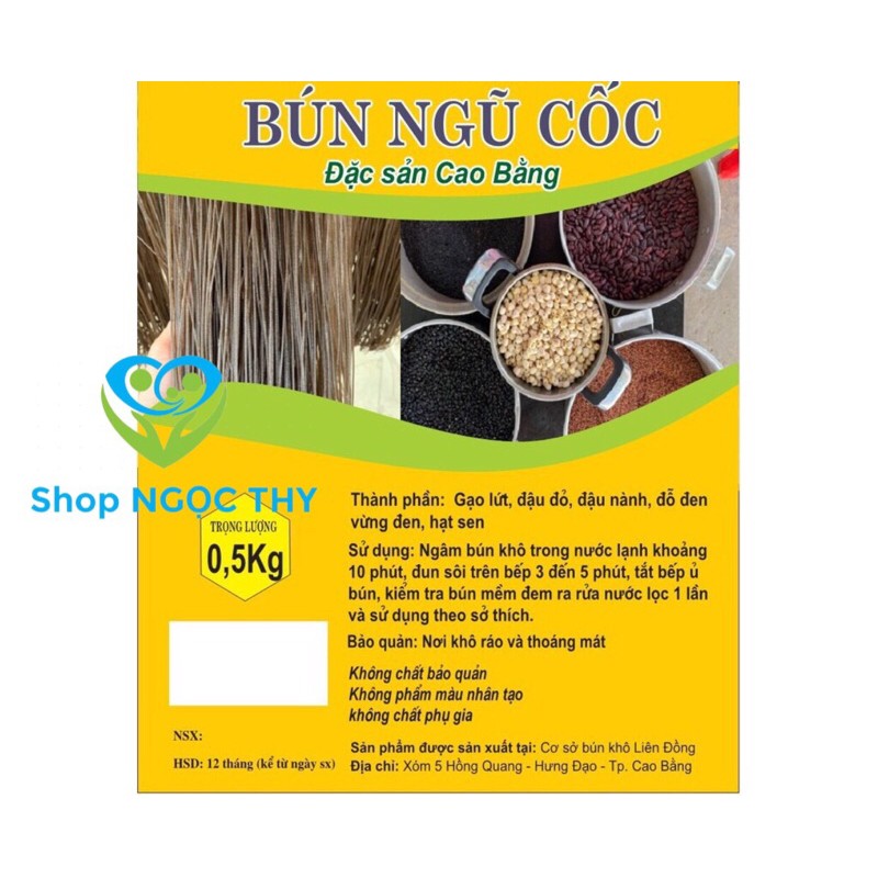 [Bún phở đen] Bún phở ngũ cốc gạo lứt đặc sản Cao Bằng 500gr, thực phẩm eatclean ăn kiêng giảm cân hiệu quả