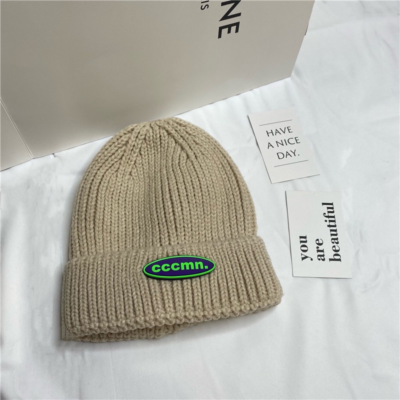 Mũ len giữ ấm bảo vệ tai màu sắc ngọt ngào xinh xắn cho nữ