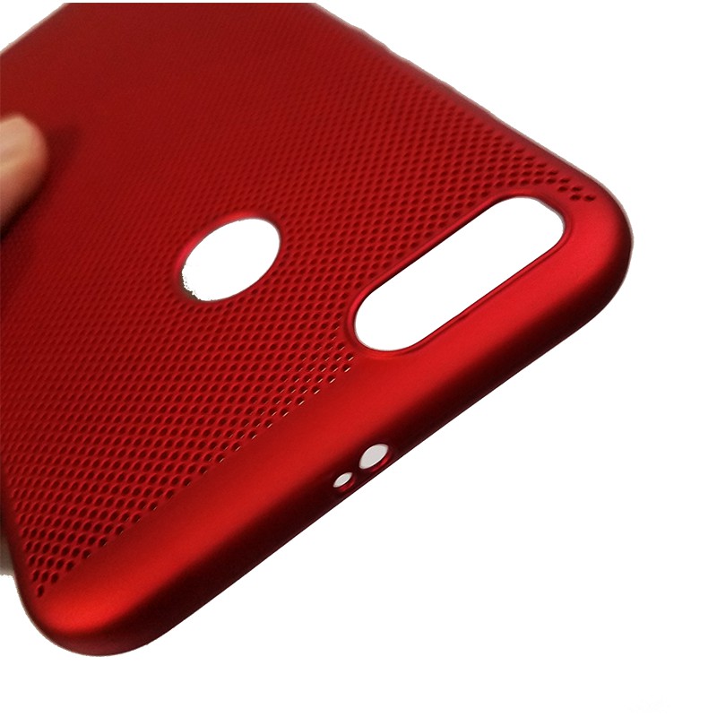 Ốp lưng lưới tản nhiệt Xiaomi MiA1 - Mi5x tặng kính cường lực (Đỏ)