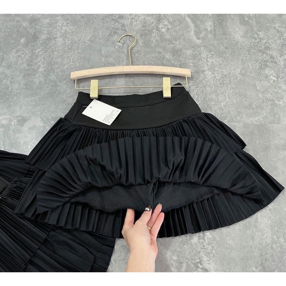 Chân váy ngắn xếp ly 2 tầng cạp chun xinh xắn | BigBuy360 - bigbuy360.vn