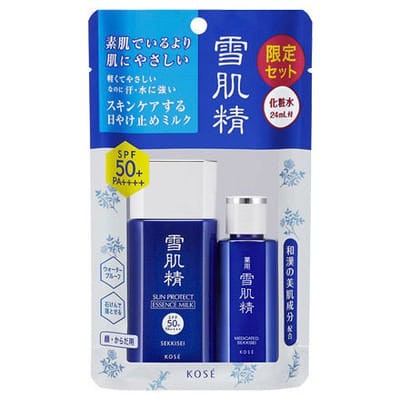 Kem Chống Nắng Kose White UV Milk 60g & tặng kèm Nước Hoa Hồng Kose Medicated Sekkisei Lotion 20ml