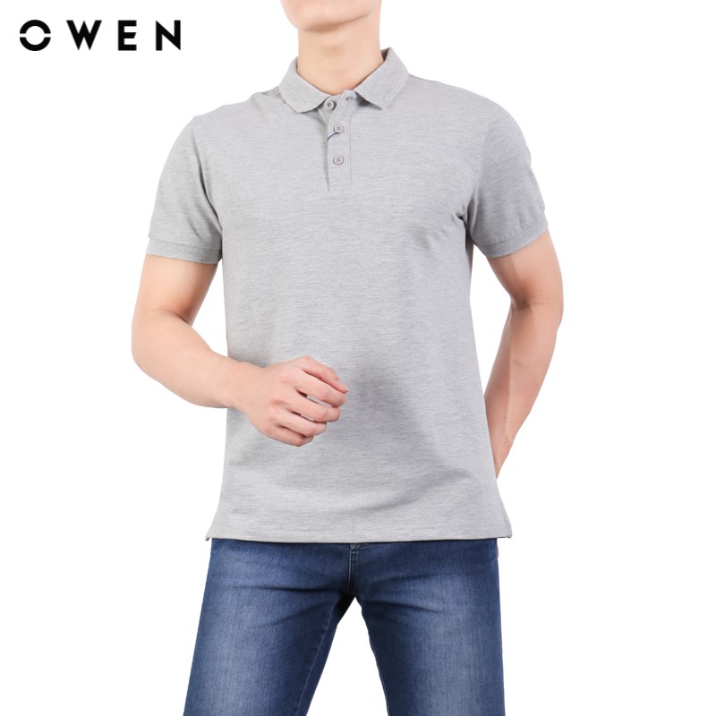 Áo polo ngắn tay Owen Body fit màu xám - APV23747 (MHR)