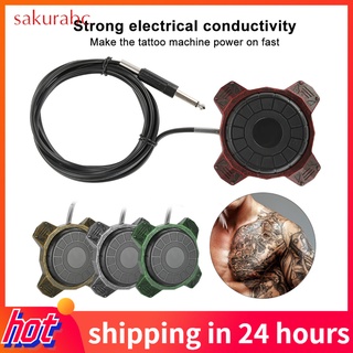 Sakurabc bàn đạp máy xăm có công tắc xoay 360 độ kèm cáp giấy dụng cụ