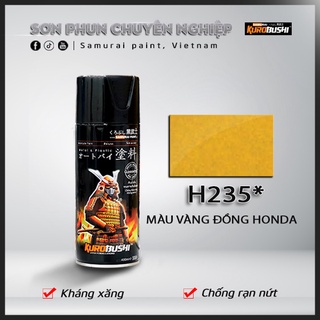 COMBO Sơn Samurai màu vàng đồng H235 gồm 4 chai đủ quy trình độ bền cao,đẹp (Lót 2K04- Nền 124 - Màu H235  - Bóng 2K01)