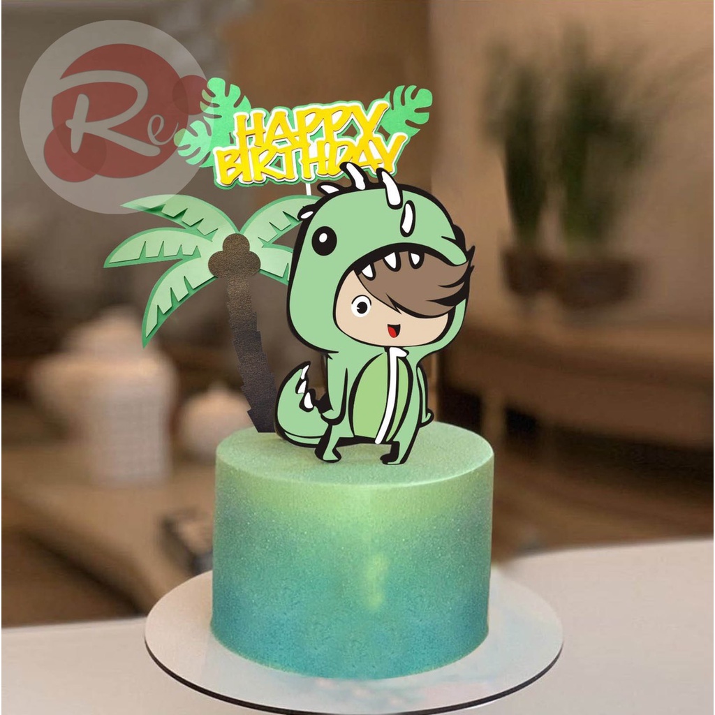 [SIÊU RẺ❤️] – SCG Em bé khủng long - Trang trí bánh sinh nhật bánh kem
