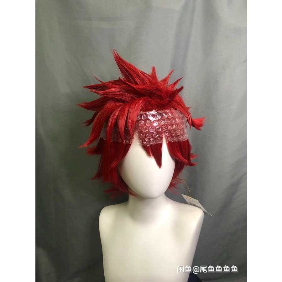 Tóc giả wig nam cơ bản ngắn cosplay màu vàng hồng cam đỏ nâu