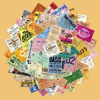 Set 10/ 30/ 55 hình dán trang trí chống thấm nước phong cách Retro dành cho điện thoại/ Guitar/ ván trượt/ notebook