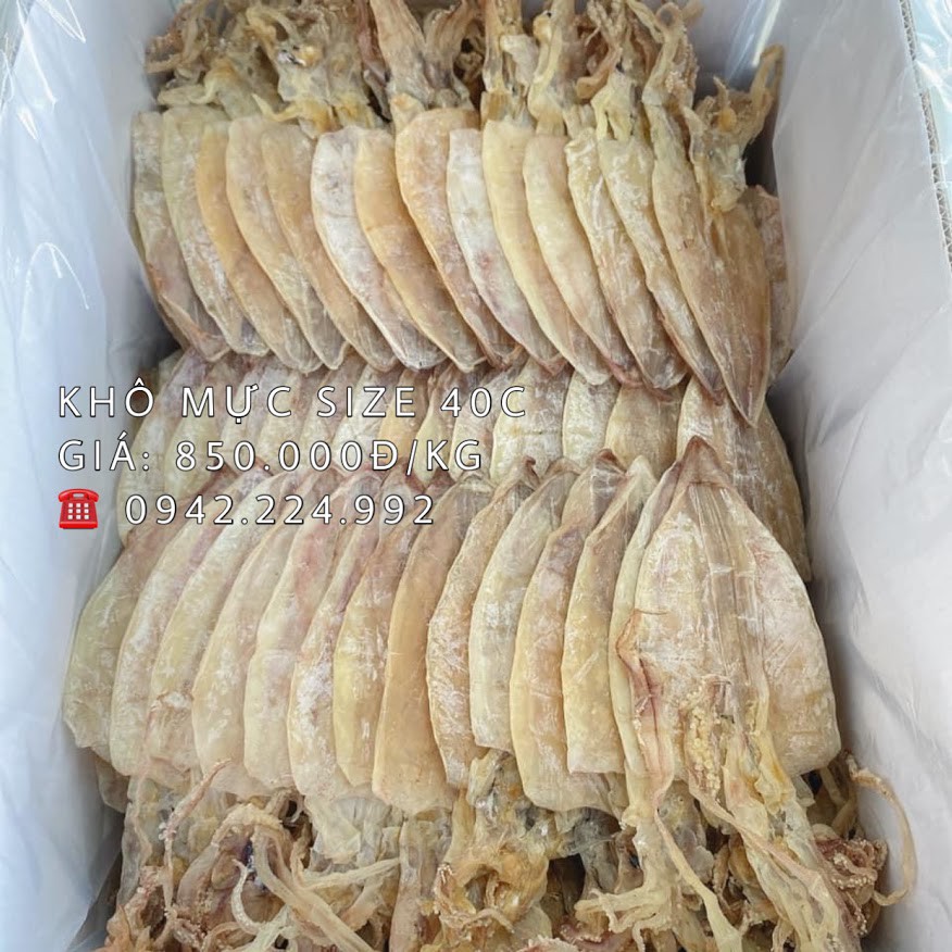 KHÔ MỰC CÀ MAU SIZE 40CON/KG