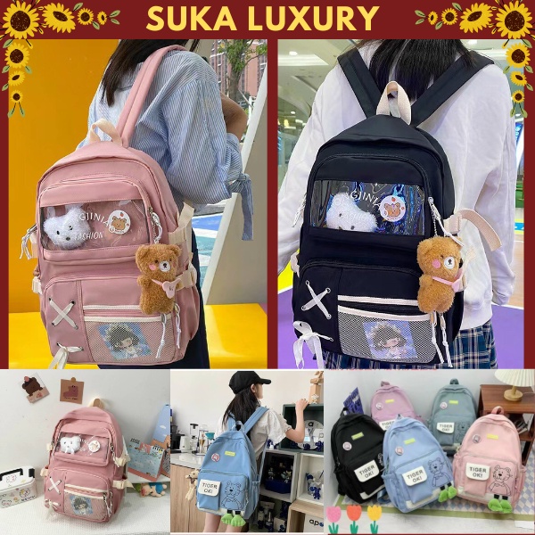 Balo  thời trang đi học nam nữ ulzzang đựng Laptop tặng móc khóa mini cho học sinh style Hàn Quốc unisex