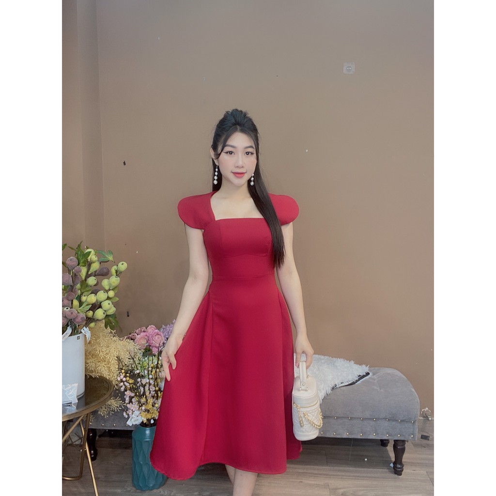 Monoco- Váy xòe cổ vuông tay cánh hồng-8611 | BigBuy360 - bigbuy360.vn