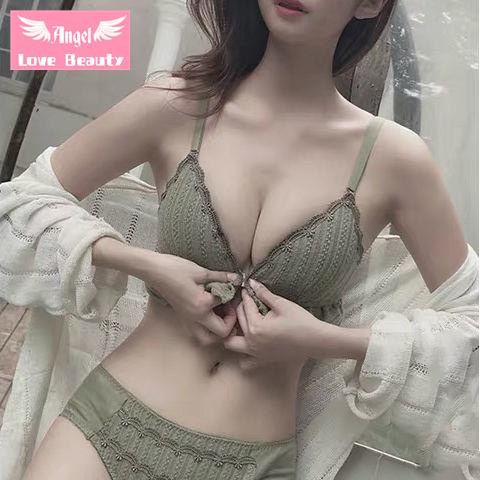 Bộ Đồ Lót Cài Nút Phía Trước Không Gọng Quyến Rũ Cho Nữ