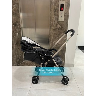 xe đẩy combi mechacal first white lable đen phối mái