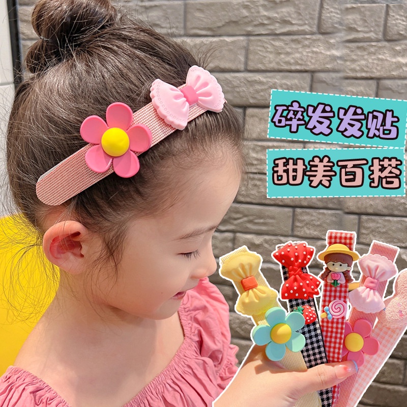 Miếng Dán Tóc Mái Ngang Hình Nơ Xinh Xắn Cho Bé Gái