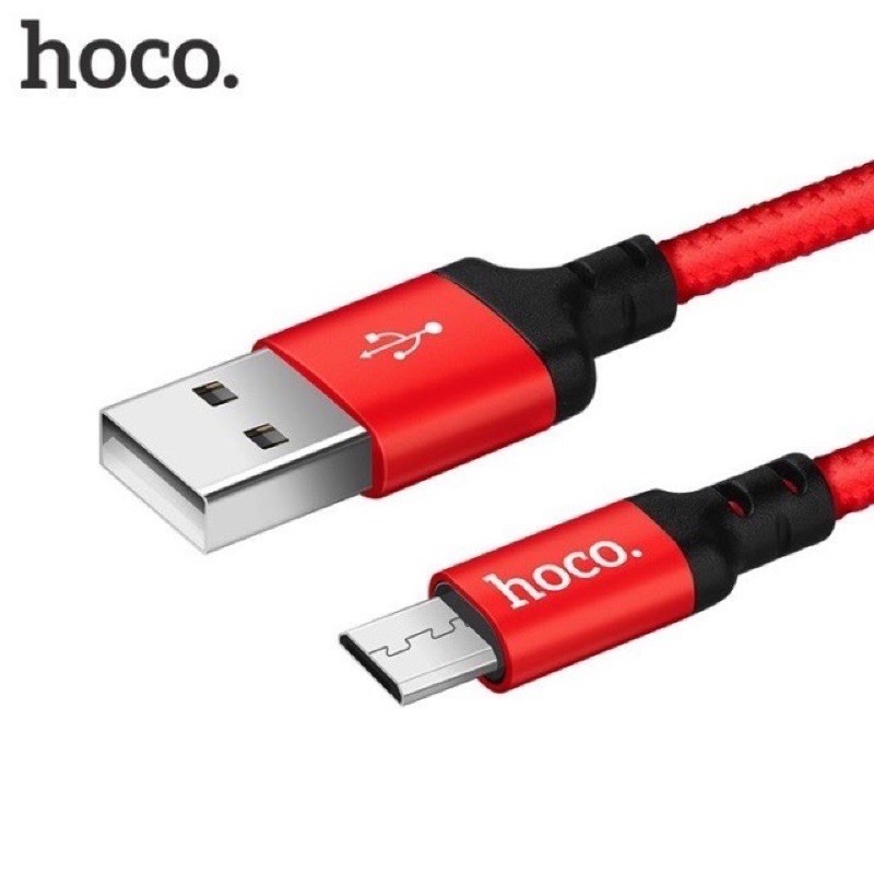 [1MÉT-2MÉT Lightning-Micro USB-Type C ] Dây Cáp Sạc nhanh bọc dù HoCo X14 cho ( iPhone IPad samsung ,oppo xiaomi, huawei