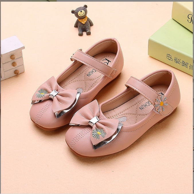 Giày búp bê hoa cúc cho bé gái từ 3-10 tuổi, Giày da mềm, siêu êm chân, hoạ tiết hoa cúc tô điểm xinh xắn - Lihakids