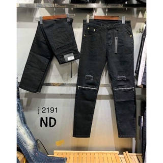 Quần bò nam- quần bò rách gối Amiri khoá túi