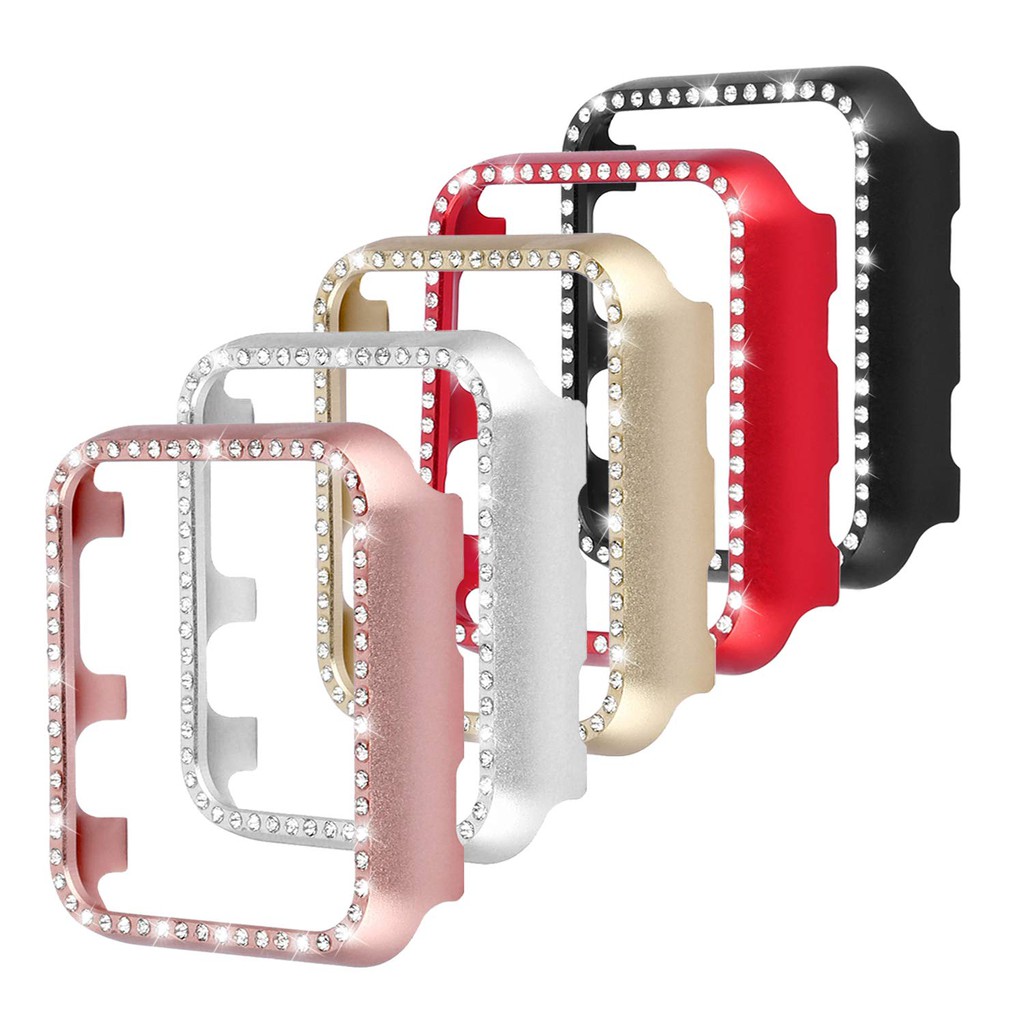 Ốp viền đồng hồ đính kim cương nhân tạo cho Apple Watch 38 / 42 / 40 / 44mm Series 5 / 4 / 3 / 2 / 1