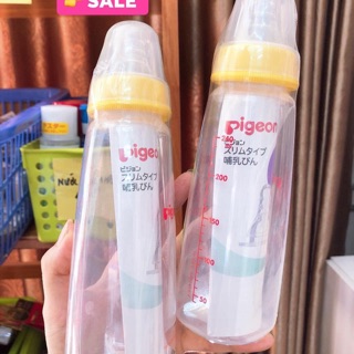 BÌNH SỮA PIGEON CỔ HẸP NỘI ĐỊA NHẬT CHO BÉ (BÌNH NHỰA)