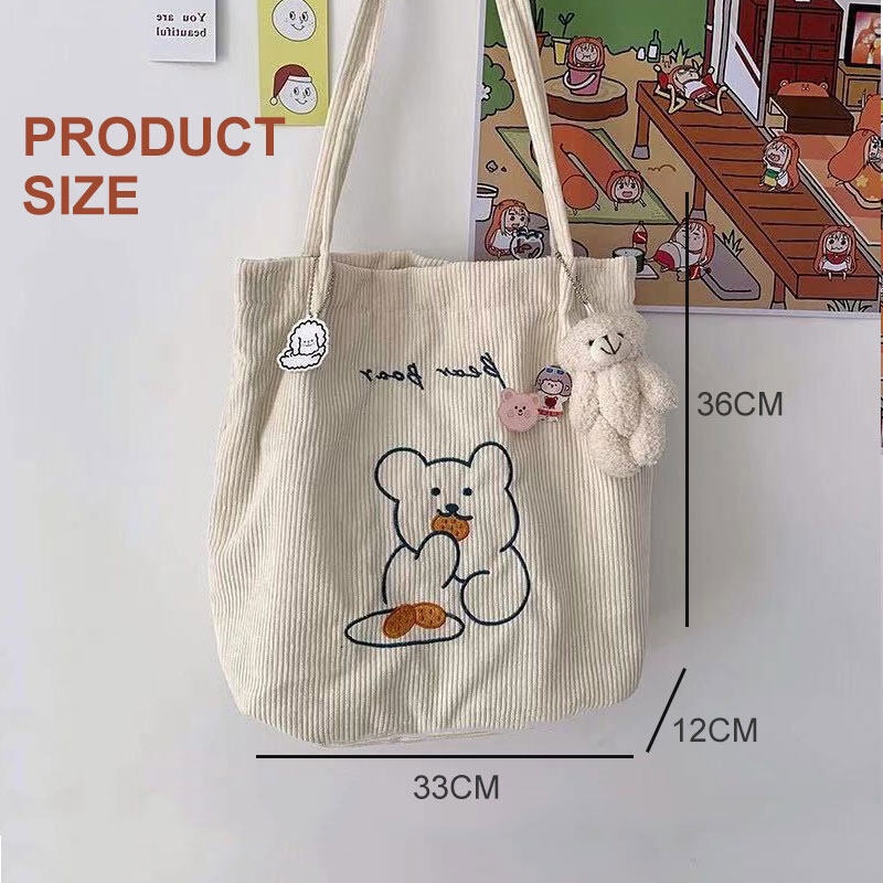 Túi đeo vai YADOU bằng vải canvas phong cách Hàn Quốc dễ thương dành cho nữ