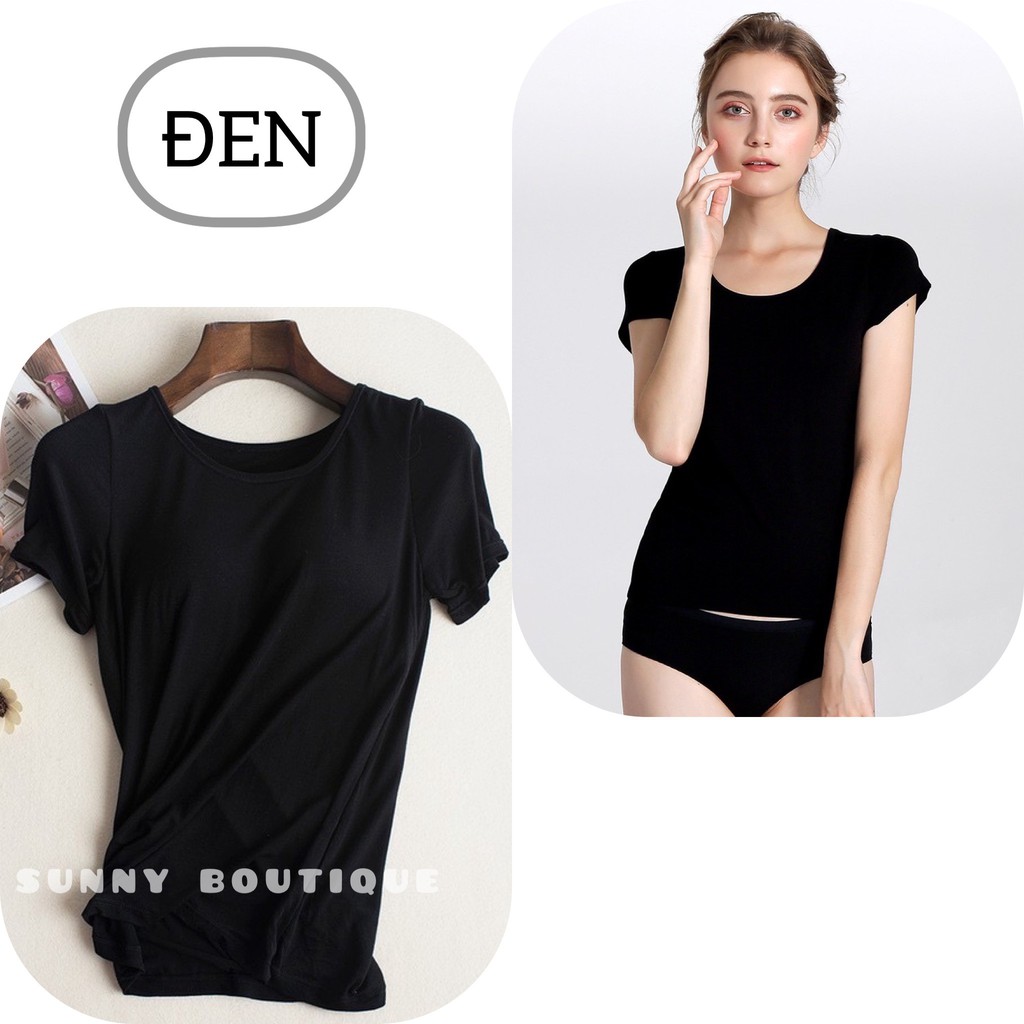 Áo Phông Nữ Có Mút Đệm Ngực💚FREESHIP💚Chất Vải Đẹp, Có 6 Màu