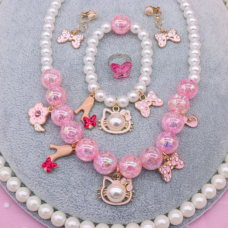 Bộ Vòng Tay Và Vòng cổ Cho Trẻ Em | Vòng cổ Mặt Hình Kỳ Lân Dễ Thương Cho Nữ | Phụ Kiện Thời Trang Trẻ Em