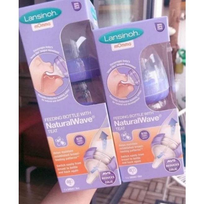 Bình sữa Lansinoh momma 160ml/240ml hàng chuẩn cho bé