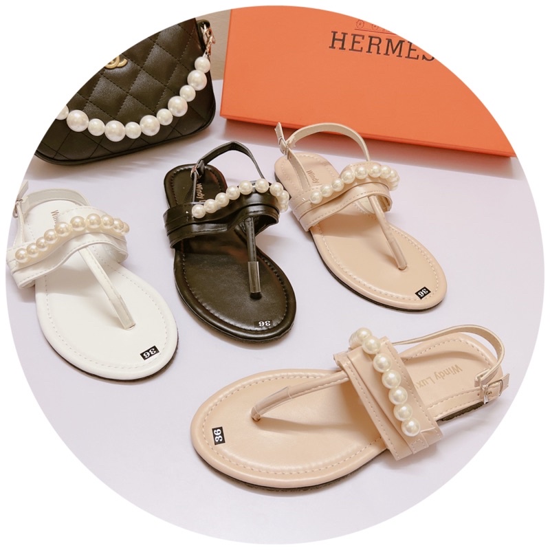 Dép sandal kẹp ngón quai ngọc đơn giản