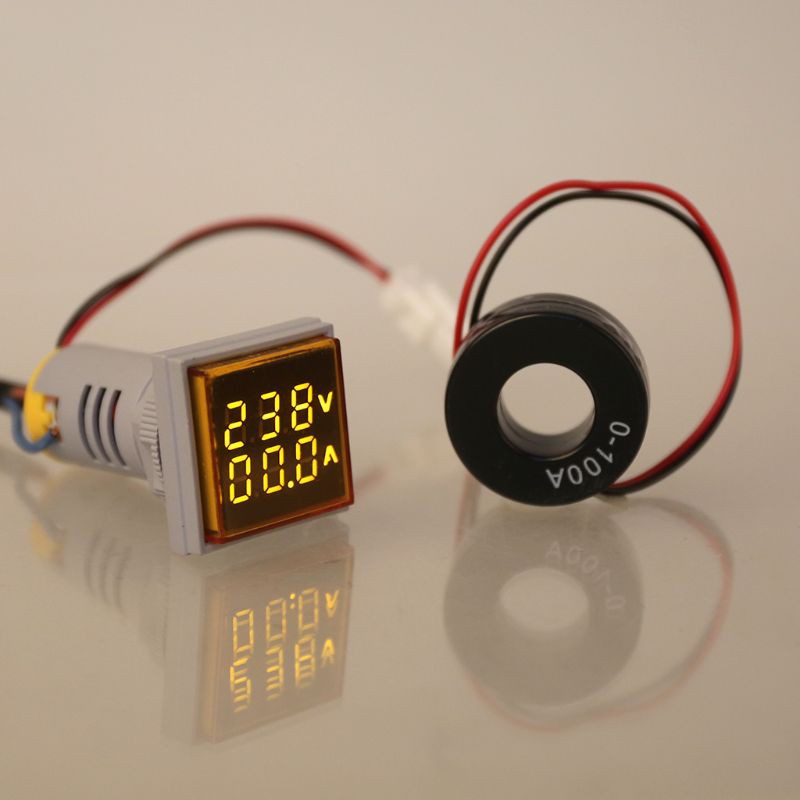 Vôn Kế Kỹ Thuật Số Có Đèn Led Ac 60-500v 0-100a