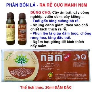 Combo 10 Ra rễ cực mạnh, kích mầm hạt giống N3M (20ml/lọ ĐẬM ĐẶC)