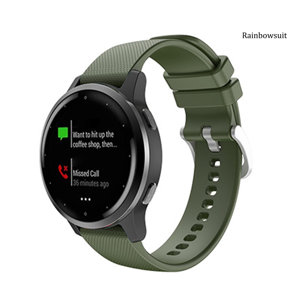 Dây Đeo Silicon Mềm Thay Thế Cho Đồng Hồ Garmin Venu SQ/Venu/Vivo Active 3 4/Forerunner 245 20mm/22mm