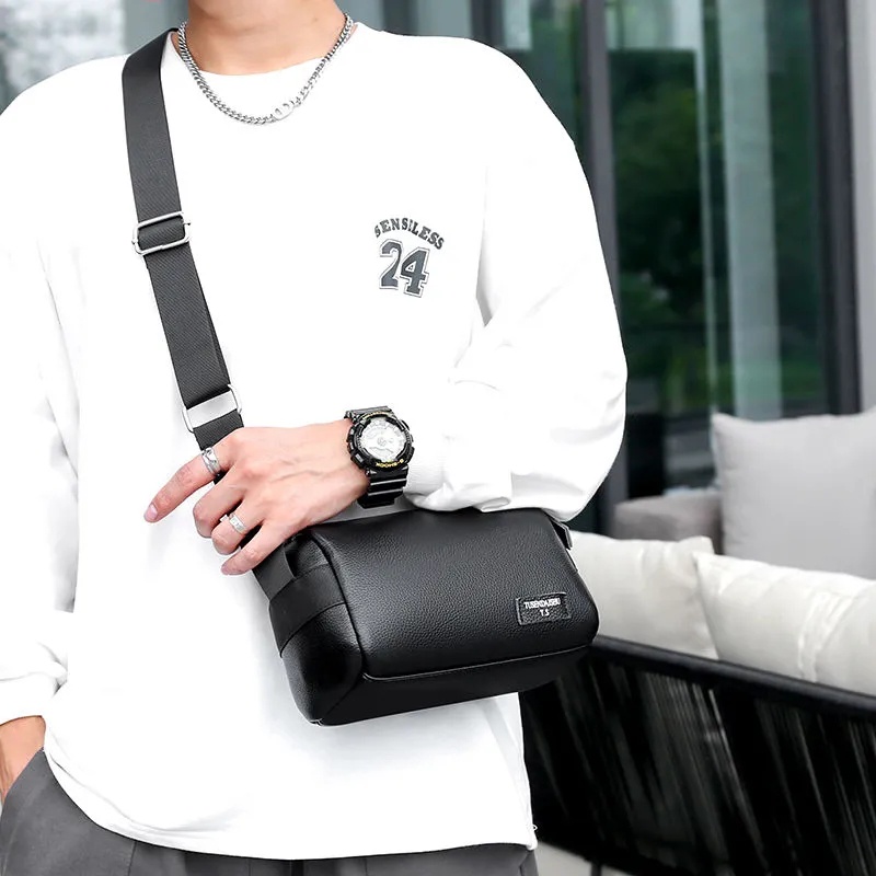 Túi Da Đeo Chéo Hình Trụ Thời Trang Cho Nam Và Nữ ko046