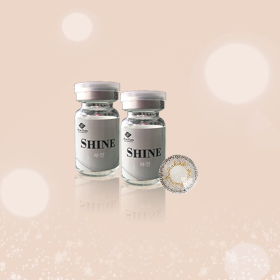 Kính áp tròng Hàn Quốc xám tây SHINE GRAY, độ cận 0-8, hsd 6 tháng, giãn tròng 14.0.