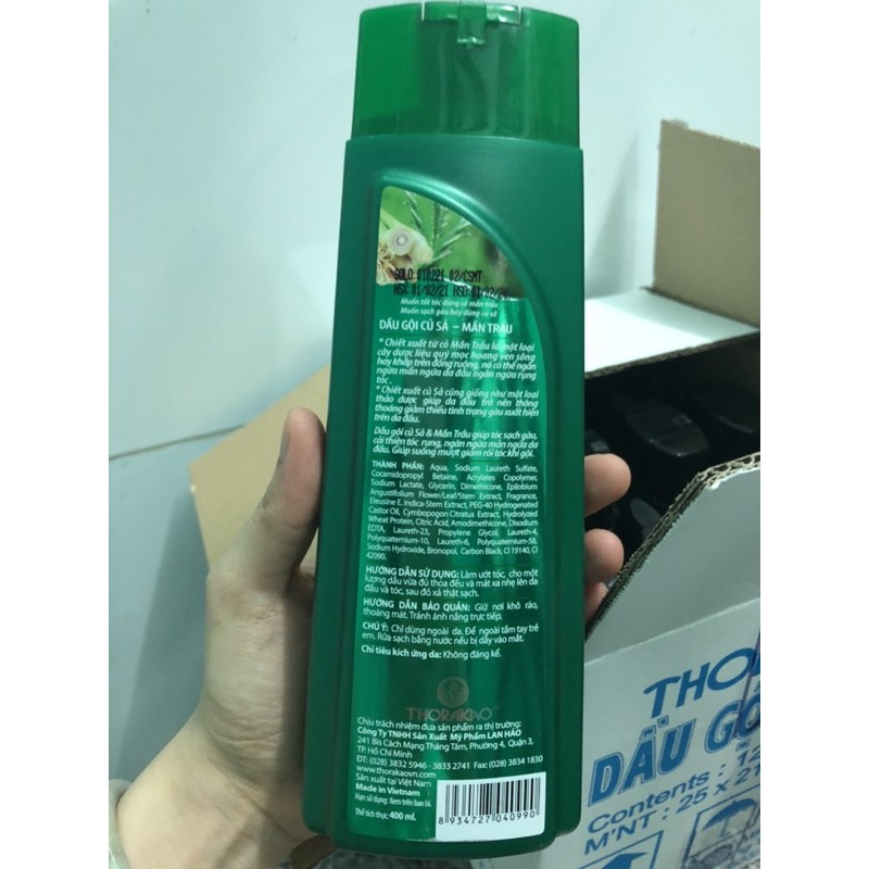 Dầu gội Củ Sả - Mần Trầu Thorakao 400ml