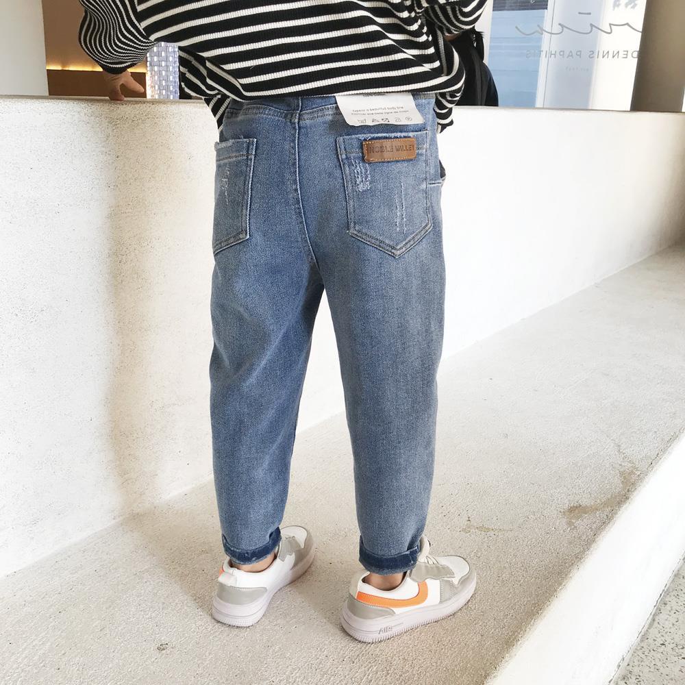 Quần Jean Dài Dáng Rộng Co Giãn Tốt Thiết Kế Mới Thời Trang Mùa Xuân Theo Phong Cách Hàn Quốc Dành Cho Bé Trai